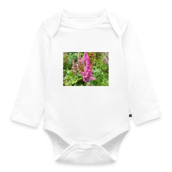 false buck's beard Astilbe japonica - Organic Longsleeve Baby Bodysuit - white - Front