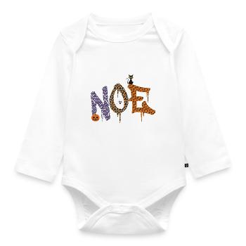 Noah Name Personalisiertes Geschenk name noe - Baby Bio-Langarm-Body - Weiß - Vorne