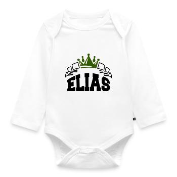 Elias - Organic Longsleeve Baby Bodysuit - white - Front