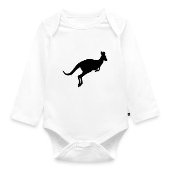 kangaroo 01 - Baby Bio-Langarm-Body - Weiß - Vorne