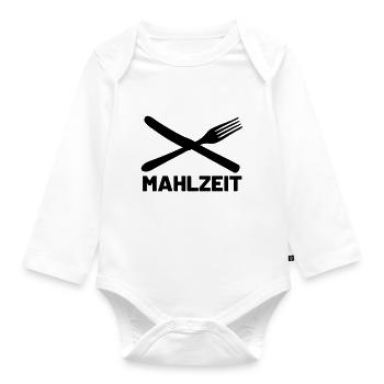 Mahlzeit Messer und Gabel - Baby Bio-Langarm-Body - Weiß - Vorne