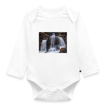 Kuhflucht Wasserfall - Baby Bio-Langarm-Body - Weiß - Vorne
