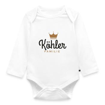 Köhler-Familie - Baby Bio-Langarm-Body - Weiß - Vorne