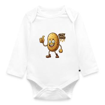 Crazy Veggies: Potato thumbs up - Baby Bio-Langarm-Body - Weiß - Vorne