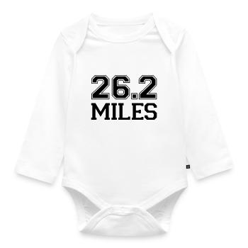 Marathon - Baby Bio-Langarm-Body - Weiß - Vorne