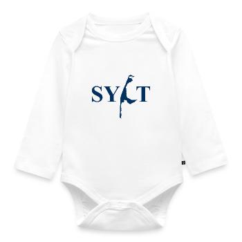 Sylt - North Sea - Germany - Kampen - Island - Organic Longsleeve Baby Bodysuit - white - Front