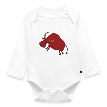Drôle de taureau - Body Bébé bio manches longues - blanc - Devant