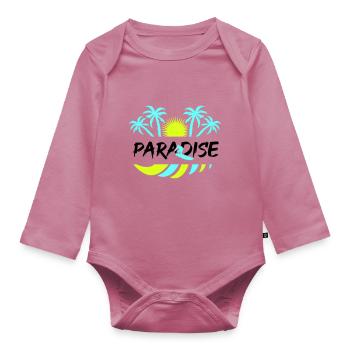 surf paradise - Baby Bio-Langarm-Body - Mauve - Vorne