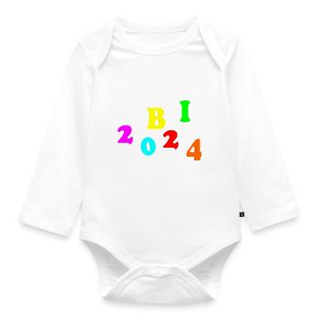 Abi 2024 - Baby Bio-Langarm-Body - Weiß - Vorne