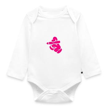 My Blood Type Is Drawing Zeichenkünstler - Baby Bio-Langarm-Body - Weiß - Vorne