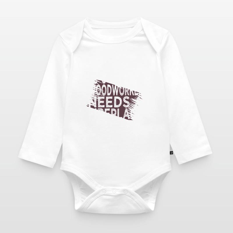 present idea forest work statement carpenter saw Organic Longsleeve Baby Bodysuit