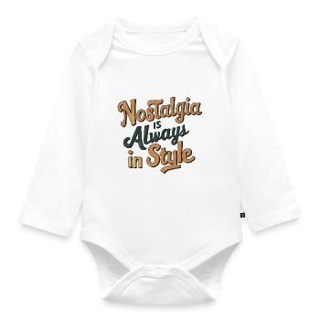 Nostalgie ist immer in Mode - Baby Bio-Langarm-Body - Weiß - Vorne