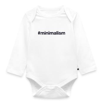 MINIMALISM Minimalismus - Baby Bio-Langarm-Body - Weiß - Vorne
