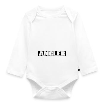 Angeln - Baby Bio-Langarm-Body - Weiß - Vorne