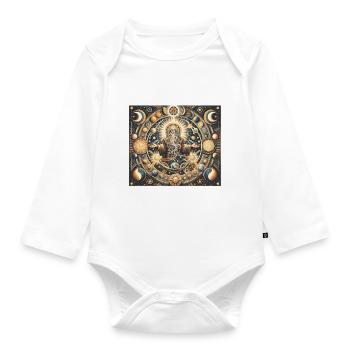 Lineage: Creator and Ancestor in Slavic Mythology - Organic Longsleeve Baby Bodysuit - white - Front