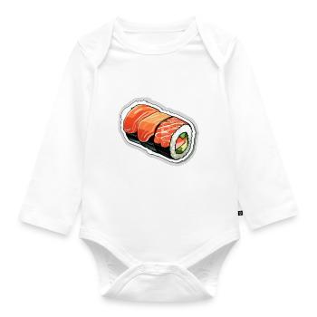 Rouleau de sushi - Body Bébé bio manches longues - blanc - Devant