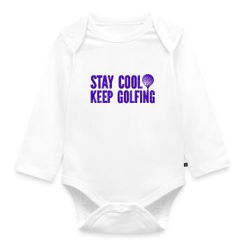 Golf - Golfclub Goldspieler Birdie Elite Luxus - Baby Bio-Langarm-Body - Weiß - Vorne
