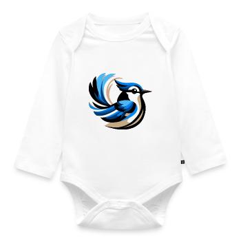 Blue jay - Organic Longsleeve Baby Bodysuit - white - Front