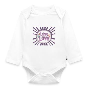 Love is love 2 - Organic Longsleeve Baby Bodysuit - white - Front