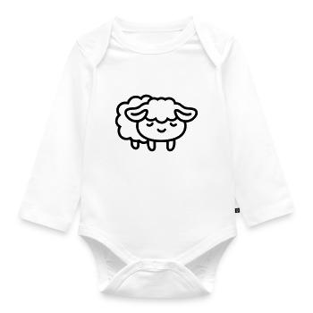 Schaf - Baby Bio-Langarm-Body - Weiß - Vorne