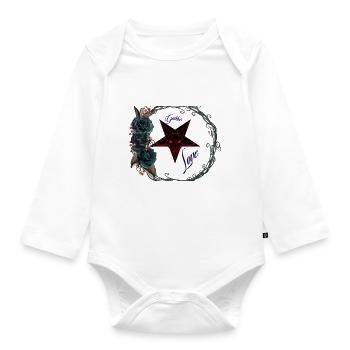 Gothic-Liebe - Baby Bio-Langarm-Body - Weiß - Vorne