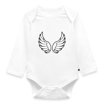 Engelsflügel - Baby Bio-Langarm-Body - Weiß - Vorne