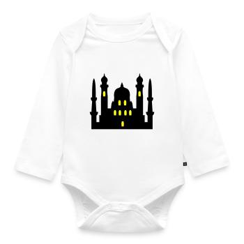 moschee 02 - Baby Bio-Langarm-Body - Weiß - Vorne