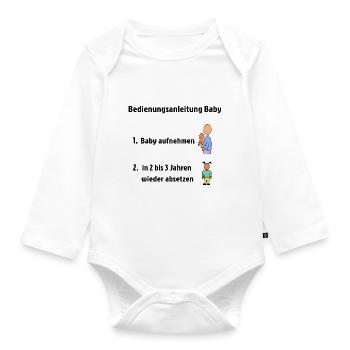 Bedienungsanleitung Baby - Baby Bio-Langarm-Body - Weiß - Vorne