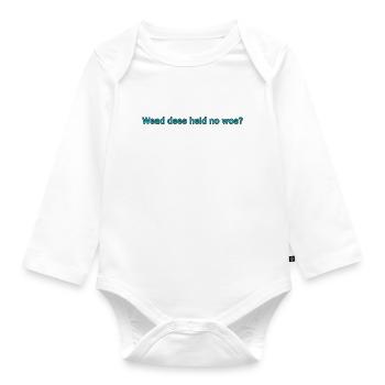 Bavarian sayings - Organic Longsleeve Baby Bodysuit - white - Front