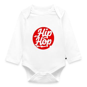 Hip Hop - Organic Longsleeve Baby Bodysuit - white - Front