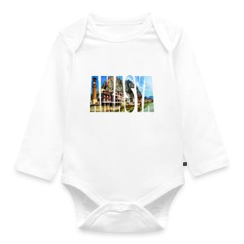 amasya panorama - Baby Bio-Langarm-Body - Weiß - Vorne