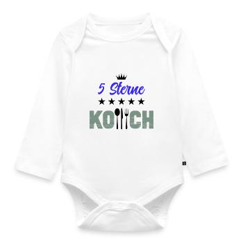 5 Star Chef - Organic Longsleeve Baby Bodysuit - white - Front