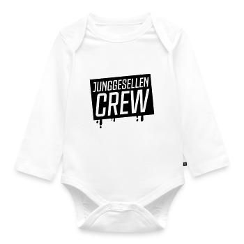 junggesellen crew - Baby Bio-Langarm-Body - Weiß - Vorne