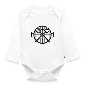 grill - Baby Bio-Langarm-Body - Weiß - Vorne