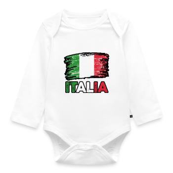Italie Italien Italien Italie - Body Bébé bio manches longues - blanc - Devant