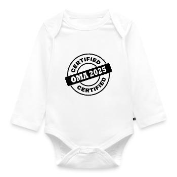 Oma 2025 - Baby Bio-Langarm-Body - Weiß - Vorne