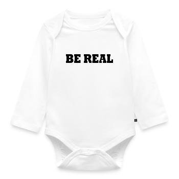 Be real - Baby Bio-Langarm-Body - Weiß - Vorne