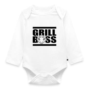grill - Baby Bio-Langarm-Body - Weiß - Vorne