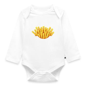 Déguisement de remplacement de costume de sac de frites - Body Bébé bio manches longues - blanc - Devant