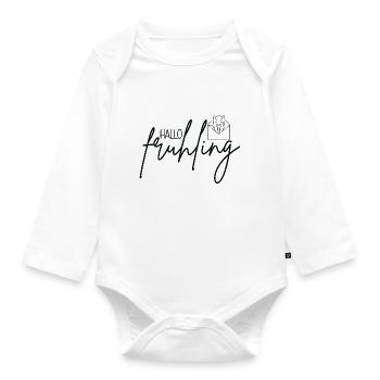 Hallo Frühling 🌸🌞 - Baby Bio-Langarm-Body - Weiß - Vorne