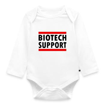 biotech support - Body Bébé bio manches longues - blanc - Devant