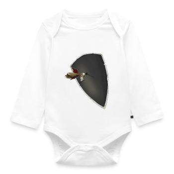 Cupid's short massage - Organic Longsleeve Baby Bodysuit - white - Front