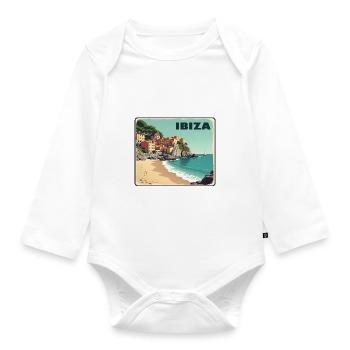 Ibiza Balearic Islands - Organic Longsleeve Baby Bodysuit - white - Front