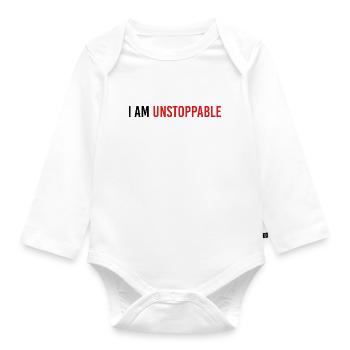 Unaufhaltsam - Baby Bio-Langarm-Body - Weiß - Vorne