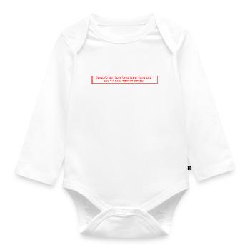 Guru_Meditation_Energy_Failure_Press_Coffee_Button - Organic Longsleeve Baby Bodysuit - white - Front