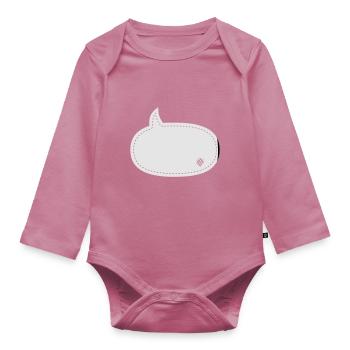 bulle - Body Bébé bio manches longues - mauve - Devant
