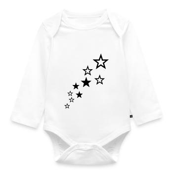 sterne - Baby Bio-Langarm-Body - Weiß - Vorne