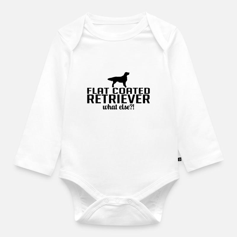 FLAT COATED RETRIEVER what else - Baby Bio-Langarm-Body - Weiß