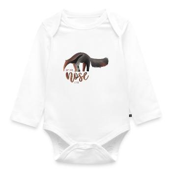 Fourmilier "Gardez votre nez propre" - Fourmilier - Body Bébé bio manches longues - blanc - Devant