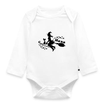 Hexe in Ausbildung - Baby Bio-Langarm-Body - Weiß - Vorne
